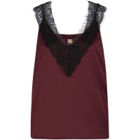 дамски,ризи,boss,belinga,satin,top,open,red