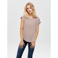 тениска,дамски,ризи,only,vic,short,sleeve,solid,t,shirt,pale,mauve