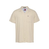 риза,мъжки,ризи,tommy,jeans,men,s,linen,blend,short,sleeve,plain,shirt,newsprint
