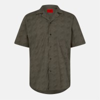 риза,с,къс,ръкав,мъжки,ризи,hugo,ellino,short,sleeve,bowling,shirt,med,brown,219