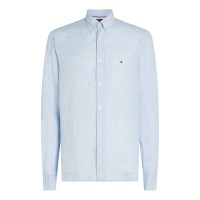 риза,облекла,на,разпродажба,мъжки,ризи,tommy,hilfiger,men's,pigment,dyed,long,sleeve,plain,shirt,breezy,blue