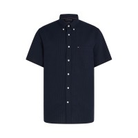 риза,облекла,на,разпродажба,мъжки,ризи,tommy,hilfiger,men's,seersucker,short,sleeve,plain,shirt,desert,sky