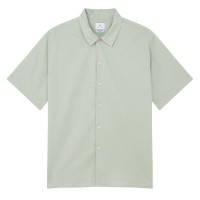 риза,облекла,на,разпродажба,мъжки,ризи,ps,paul,smith,men's,short,sleeve,plain,shirt,green,30c