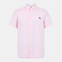 риза,облекла,на,разпродажба,мъжки,ризи,ps,paul,smith,men's,short,sleeve,plain,shirt,pink,20
