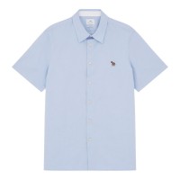 риза,облекла,на,разпродажба,мъжки,ризи,ps,paul,smith,men's,short,sleeve,plain,shirt,blue,44