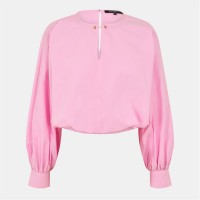 дамски,ризи,french,connection,women's,cambria,long,sleeve,blouse,bubblegum,pink