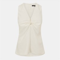 дамски,ризи,french,connection,women's,arlette,v,neck,short,sleeve,blouse,summer,white