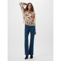 дамски,ризи,french,connection,women's,hallie,long,sleeve,blouse,crm,scarlet,red