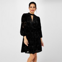 рокля,дамски,поли,и,рокли,biba,biba,balloon,sleeve,dress,black