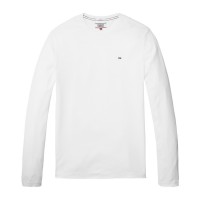 тениска,облекла,на,разпродажба,мъжки,тениски,tommy,jeans,original,long,sleeve,t,shirt,white