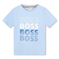 юношеска,тениска,детски,облекла,boss,bold,logo,t,shirt,juniors,pale,blue,783