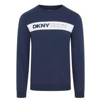 фланелка,с,дълъг,ръкав,мъжки,тениски,dkny,mens,long,sleeve,lounge,top,braves,navy