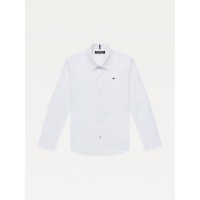 детски,облекла,tommy,hilfiger,solid,stretch,poplin,shirt,l,s,white