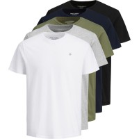 мъжка,тениска,jack,and,jones,5,pack,jxj,short,sleeve,t,shirt,mens,multi