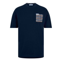 тениска,облекла,на,разпродажба,мъжки,тениски,aquascutum,checked,t,shirt,navy,check