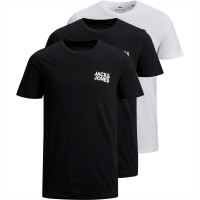тениска,мъжки,тениски,jack,and,jones,logo,3,pack,t,shirt,blk,nvy,wht
