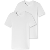 тениска,мъжки,тениски,schiesser,2,pack,t,shirt,white