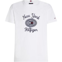 тениска,облекла,на,разпродажба,мъжки,тениски,tommy,hilfiger,men's,new,york,crest,regular,fit,t,shirt,white