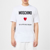 тениска,мъжки,тениски,moschino,men's,paint,regular,fit,t,shirt,fantasy,white