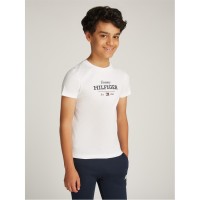 тениска,детски,3/4,панталони,tommy,hilfiger,kids',monotype,short,sleeve,t,shirt,white,ybr