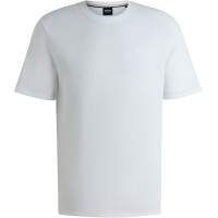тениска,мъжки,тениски,boss,men's,waffle,t,shirt,structured,design,white,102