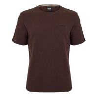 тениска,мъжки,тениски,boss,men's,waffle,t,shirt,structured,design,brown,207
