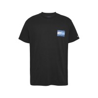 тениска,мъжки,тениски,tommy,jeans,men's,flag,logo,t,shirt,black