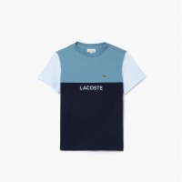 юношеска,тениска,детски,облекла,lacoste,logo,t,shirt,juniors,blue,multi,hji