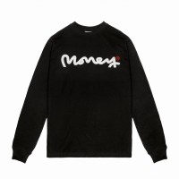 фланелка,с,дълъг,ръкав,детски,тениски,money,club,long,sleeve,tee,jnr,black