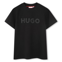 юношеска,тениска,детски,облекла,hugo,logo,t,shirt,juniors,black,09b