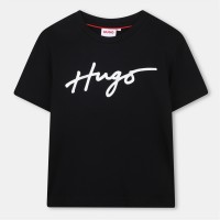 тениска,детски,3/4,панталони,hugo,kids',logo,t,shirt,black,09b