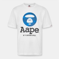 облекла,на,разпродажба,мъжки,тениски,aape,aape,og,moon,face,t,sn52,white