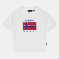 тениска,детски,3/4,панталони,napapijri,kids',sella,short,sleeve,t,shirt,white,heron,206