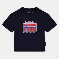 тениска,детски,3/4,панталони,napapijri,kids',sella,short,sleeve,t,shirt,blue,marine,176