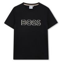 юношеска,тениска,детски,облекла,boss,bold,logo,t,shirt,juniors,black,09b