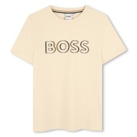 юношеска,тениска,детски,облекла,boss,bold,logo,t,shirt,juniors,vanille,21c