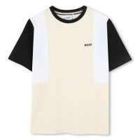 юношеска,тениска,детски,облекла,boss,block,logo,t,shirt,junior,vanille,21c