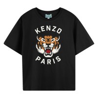 юношеска,тениска,детски,3/4,панталони,kenzo,tiger,t,shirt,juniors,black,095
