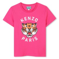 тениска,детски,3/4,панталони,kenzo,kids',tiger,graphic,t,shirt,pink,483