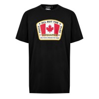 облекла,на,разпродажба,мъжки,тениски,dsquared2,canada,flag,printed,tee,black