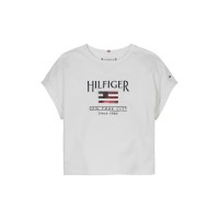 тениска,детски,облекла,tommy,hilfiger,hilfiger,sequins,flag,tee,ss,white,ybr