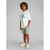 тениска,детски,3/4,панталони,calvin,klein,jeans,kids',ottoman,applique,regular,fit,t,shirt,white,yaf