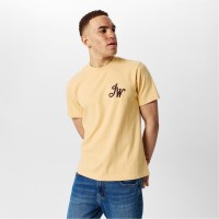 тениска,мъжки,тениски,jack,wills,script,initial,t,shirt,muted,yellow