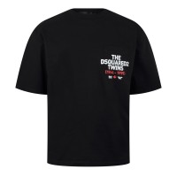 мъжки,тениски,dsquared2,bold,slogan,tee,black