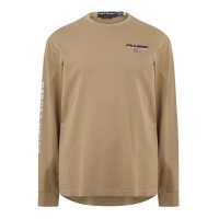 тениска,облекла,на,разпродажба,мъжки,тениски,polo,sport,side,logo,long,sleeve,t,shirt,desert,khaki