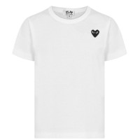 юношеска,тениска,детски,3/4,панталони,comme,des,garcons,play,embroidered,peeping,heart,t,shirt,junior,white,1