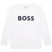 детска,тениска,детски,облекла,boss,boss,large,logo,t,shirt,junior,boys,white,10p