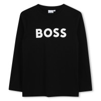 детска,тениска,детски,облекла,boss,boss,large,logo,t,shirt,junior,boys,black,09b