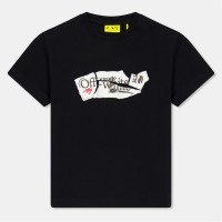детска,тениска,детски,3/4,панталони,off,white,unisex,kids',paper,logo,t,shirt,black,1001