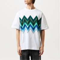 тениска,мъжки,тениски,missoni,big,zig,zag,t,shirt,wht,grn,s01gb